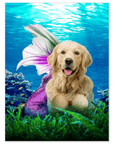 'The Mermaid' Personalized Pet Mini Portrait