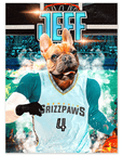 'Memphis Grizzpaws' Personalized Dog Poster