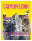 Póster personalizado para 2 mascotas 'Catmopolitan'