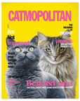 'Catmopolitan' Personalized 2 Pet Mini Portrait