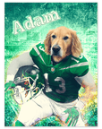 'New York Jet-Doggos' Personalized Pet Mini Portrait