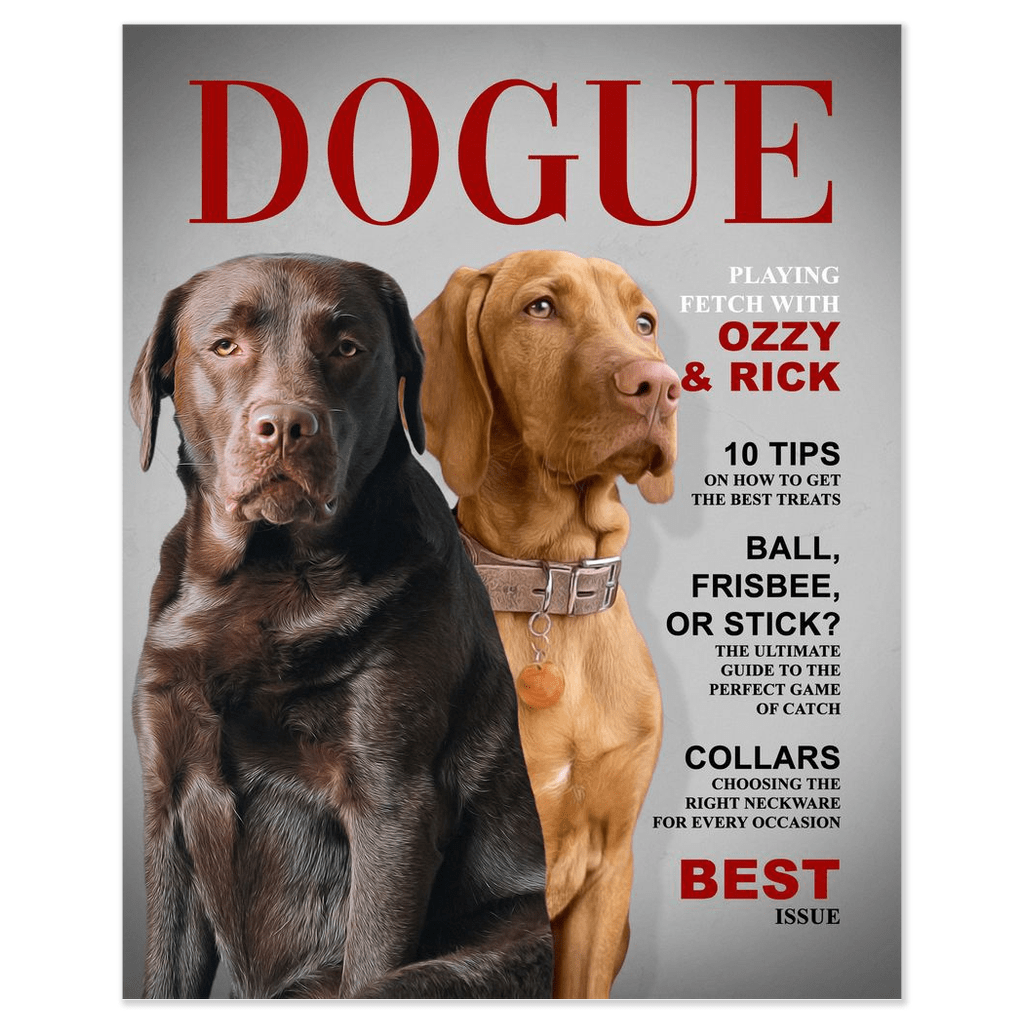 &#39;Dogue&#39; Personalized 2 Pet Poster