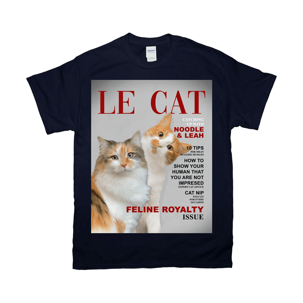 Camiseta personalizada con 2 mascotas &#39;Le Cat&#39;
