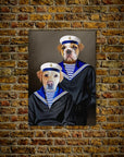 'The Sailors' Personalized 2 Pet Mini Portrait