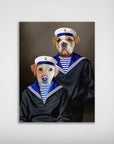 'The Sailors' Personalized 2 Pet Mini Portrait