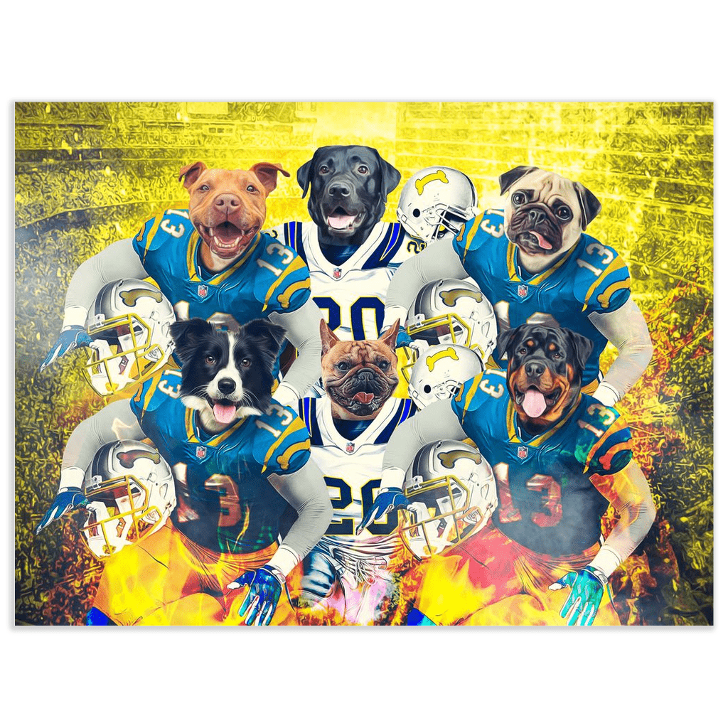 &#39;San Diego Doggos&#39; Personalized 6 Pet Poster