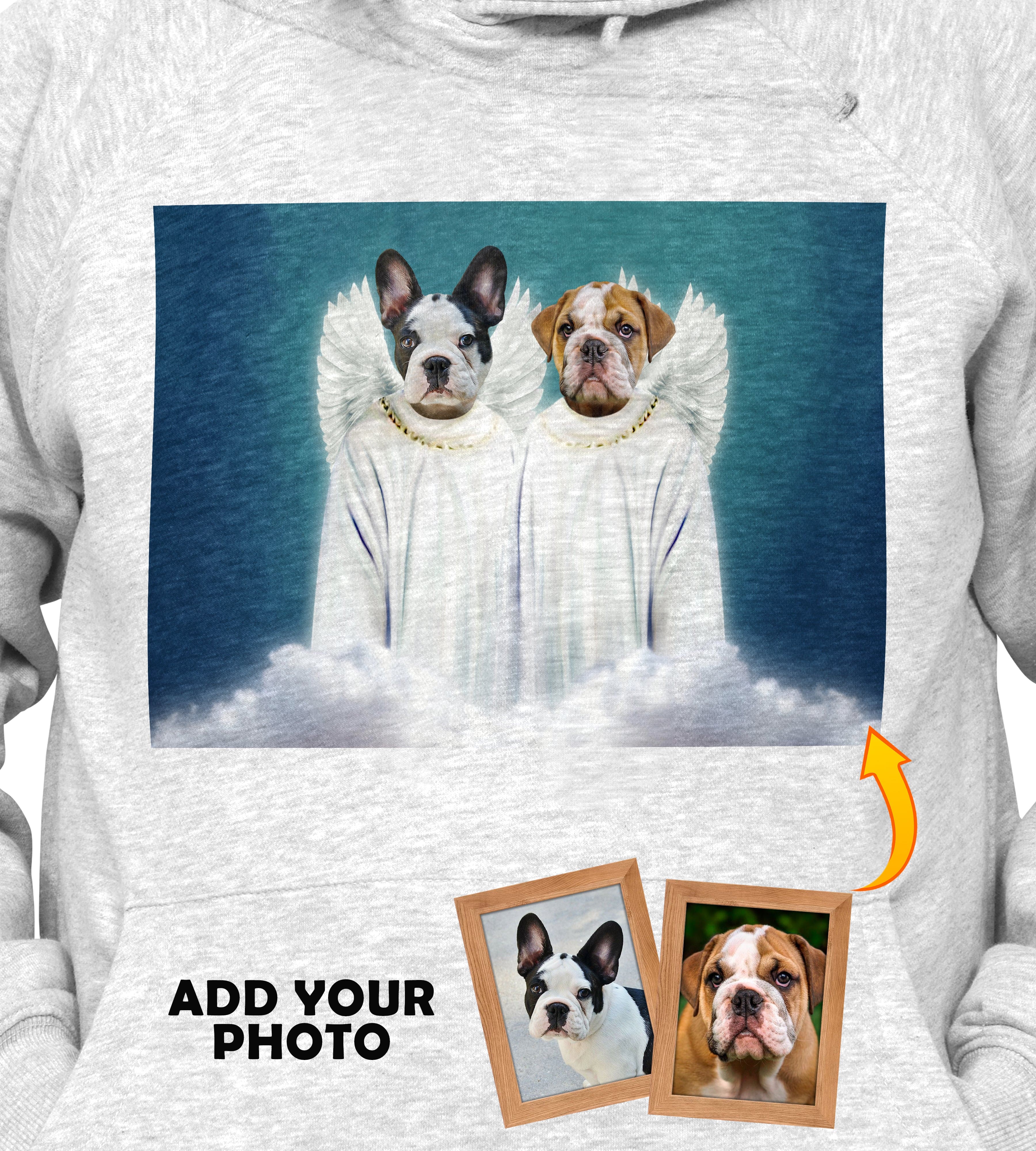 &#39;2 Angels&#39; Personalized 2 Pet Hoody