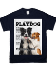 Camiseta personalizada para 2 mascotas 'Playdog'
