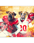 'Kansas City Doggos' Personalized 2 Pet Mini Portrait