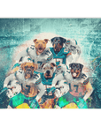 'Miami Doggos' Personalized 5 Pet Blanket