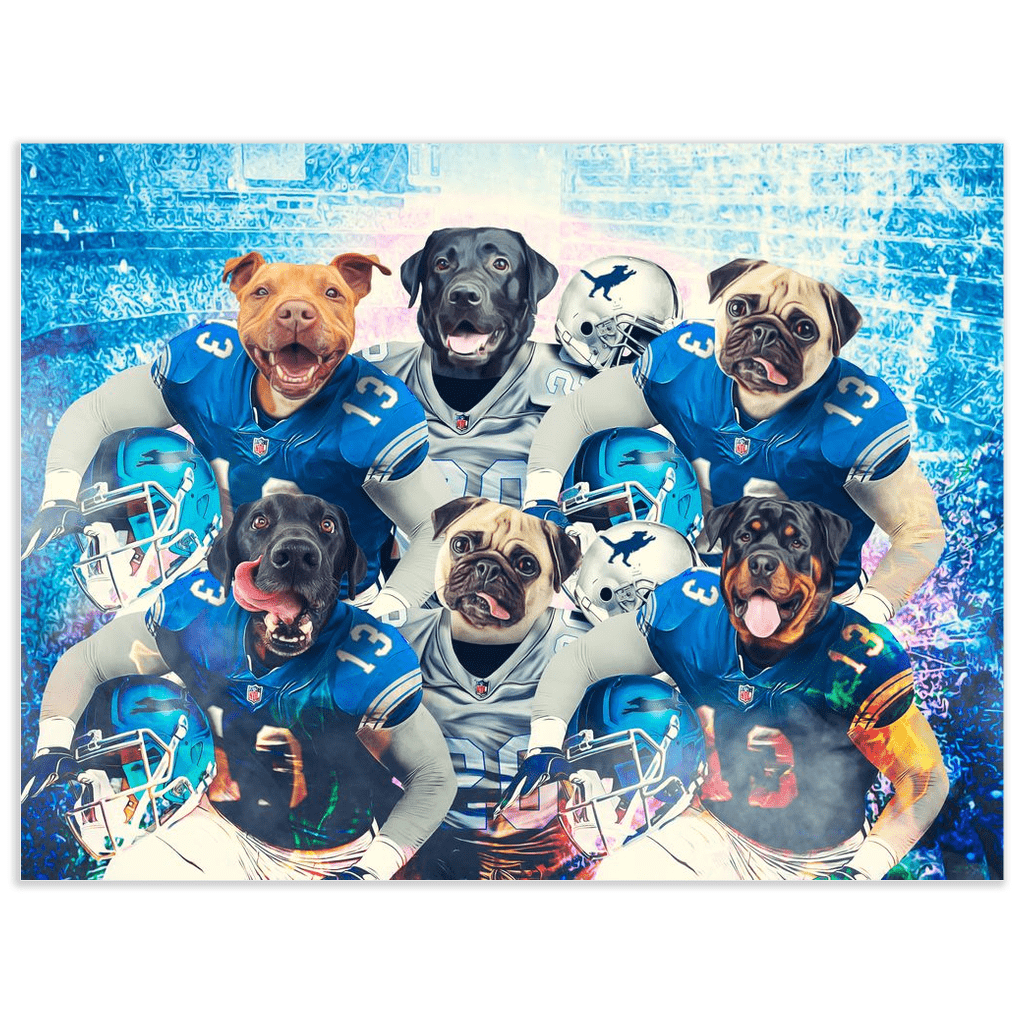 &#39;Detroit Doggos&#39; Personalized 6 Pet Poster