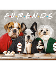 'Furends' Personalized 3 Pet Mini Portrait