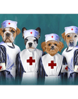 'The Nurses' Personalized 4 Pet Mini Portrait