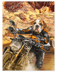 'Dogati Rider' Personalized Pet Mini Portrait