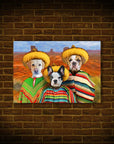 '3 Amigos' Personalized 3 Pet Mini Portrait