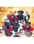 'Arizona Doggos' Personalized 5 Pet Standing Canvas