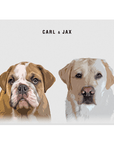 Personalized Modern 2 Pet Mini Portrait