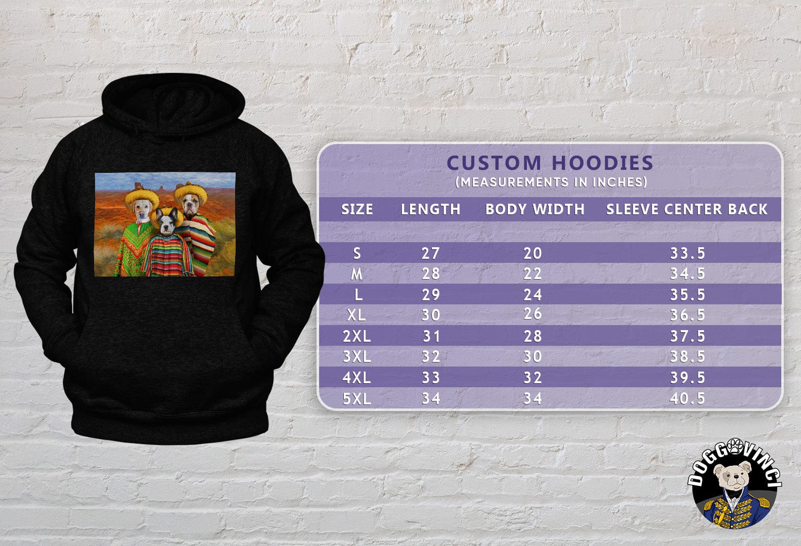 &#39;3 Amigos&#39; Personalized 3 Pet Hoody