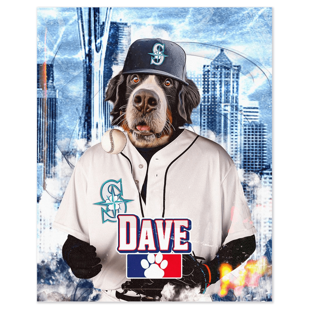 &#39;Seattle Mariners Doggos&#39; Personalized Pet Poster