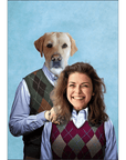 'Step Doggo & Human (Female)' Personalized Mini Portrait