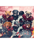 'Atlanta Doggos' Personalized 6 Pet Poster