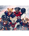 'Houston Doggos' Personalized 5 Pet Standing Canvas