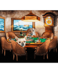 'The Poker Players' Personalized 2 Pet Mini Portrait