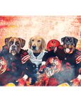 'Cleveland Doggos' Personalized 3 Pet Standing Canvas