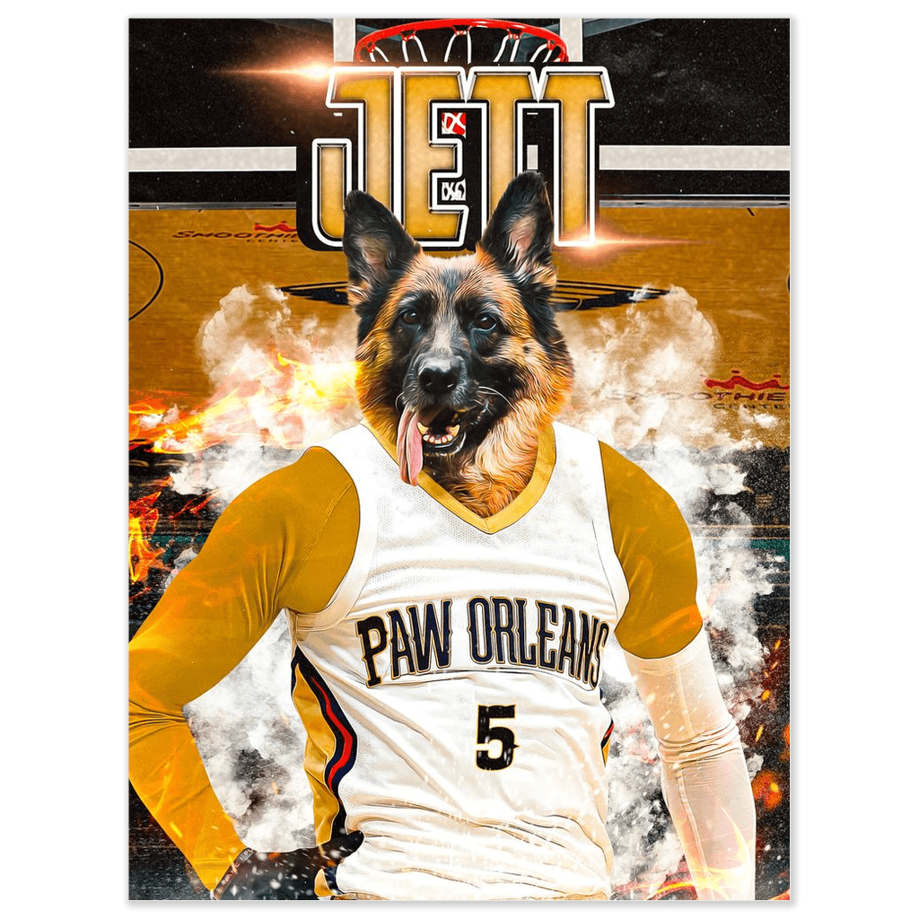 &#39;Paw Orleans Pelicans&#39; Personalized Dog Poster
