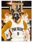 'Paw Orleans Pelicans' Personalized Dog Poster