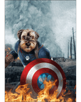 'Captain Doggmerica' Personalized Dog Mini Portrait