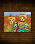 '4 amigos' Personalized 4 Pet Mini Portrait