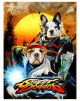 'Street Doggos 2' Personalized 2 Pet Mini Portrait