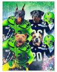 'Seattle Doggos' Personalized 4 Pet Poster