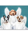 '3 Angels' Personalized 3 Pet Mini Portrait