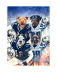 'Dallas Doggos' Personalized 4 Pet Standing Canvas