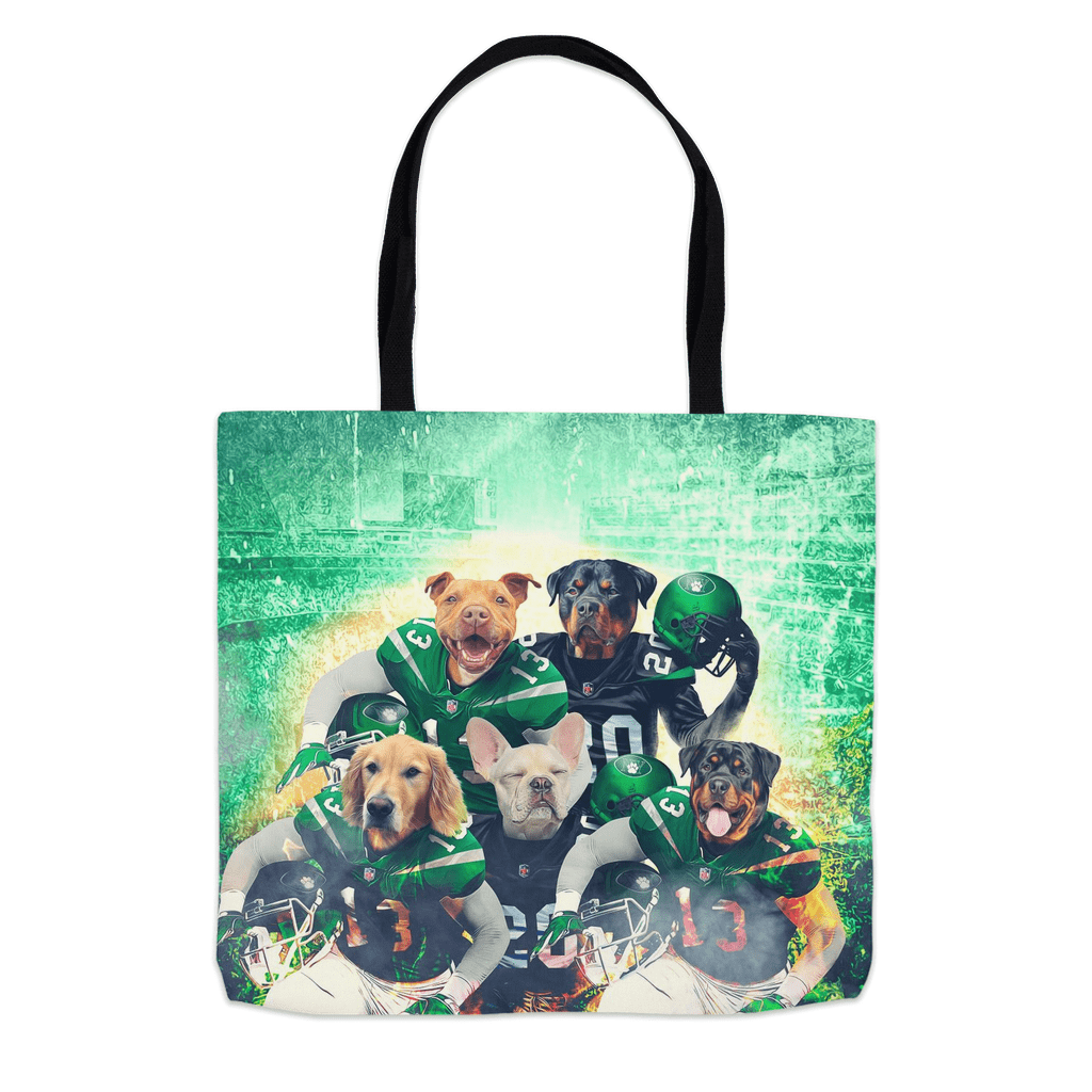 &#39;New York Jet-Doggos&#39; Personalized 5 Pet Tote Bag