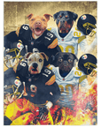 'Pittsburgh Doggos' Personalized 4 Pet Blanket