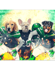 'New York Jet-Doggos' Personalized 3 Pet Poster