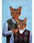 Step Kitties Personalized 2 Pet Mini Portrait