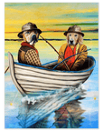 'The Fishermen' Personalized 2 Pet Mini Portrait