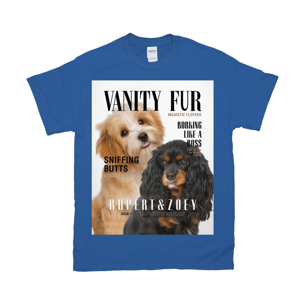 &#39;Vanity Fur&#39; Personalized 2 Pet T-Shirt