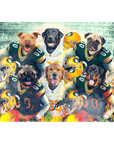 'Green Bay Doggos' Personalized 6 Pet Standing Canvas