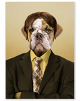 'Dwight Woofer' Personalized Dog Mini Portrait