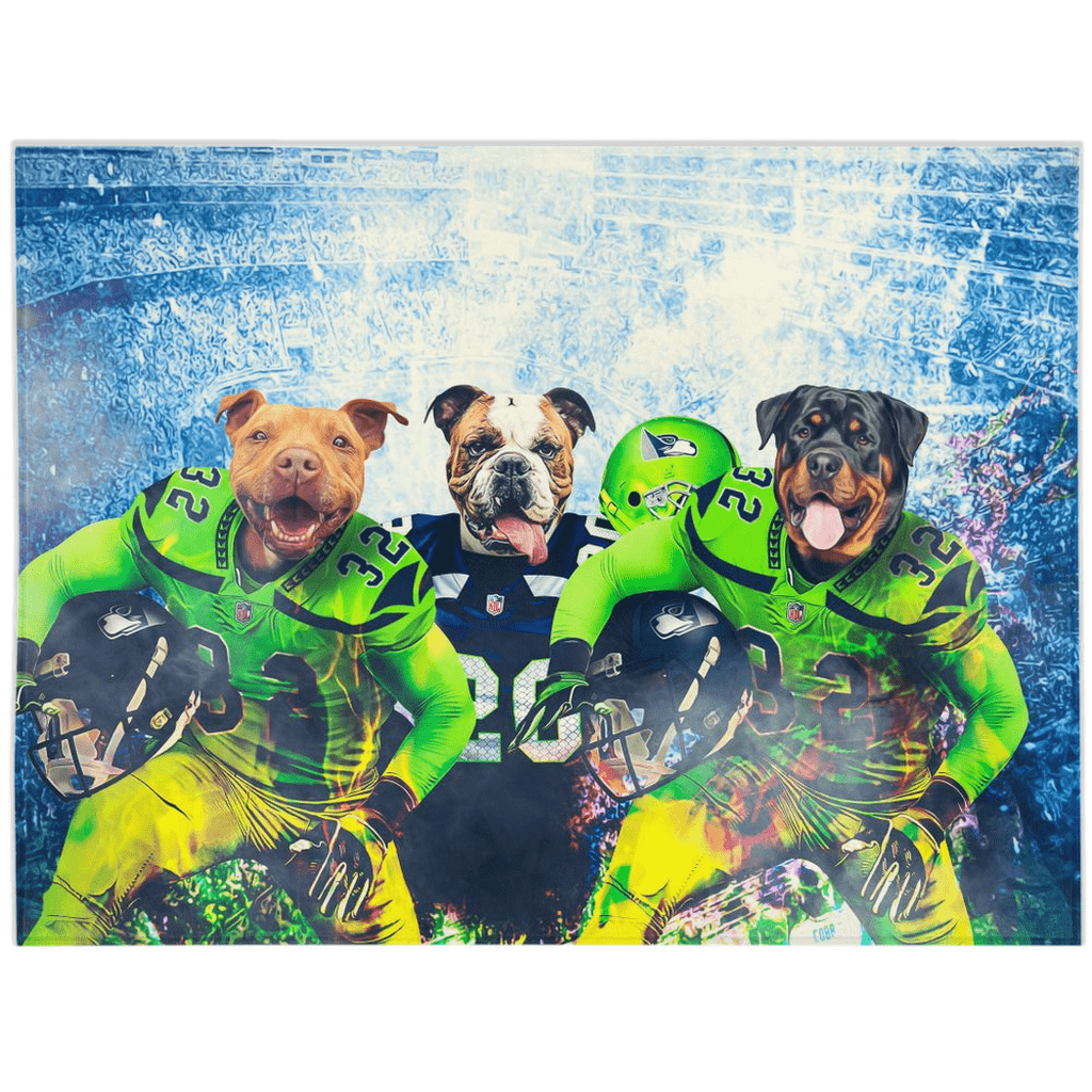 'Seattle Doggos' Personalized 3 Pet Blanket – doggovinci