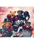'Atlanta Doggos' Personalized 5 Pet Standing Canvas