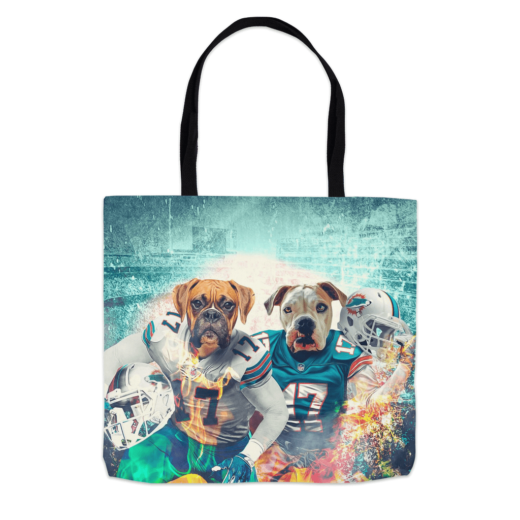 &#39;Miami Doggos&#39; Personalized 2 Pet Tote Bag