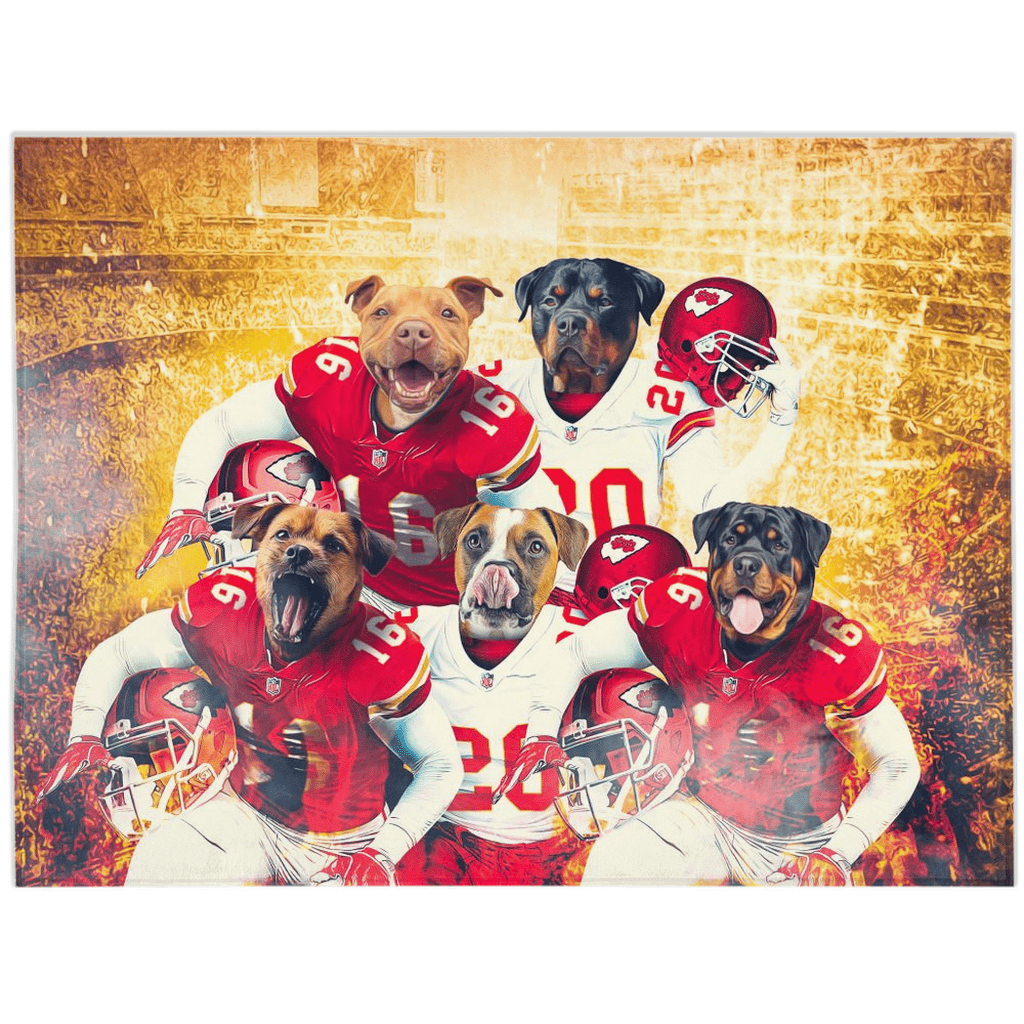 &#39;Kansas City Doggos&#39; Personalized 5 Pet Blanket