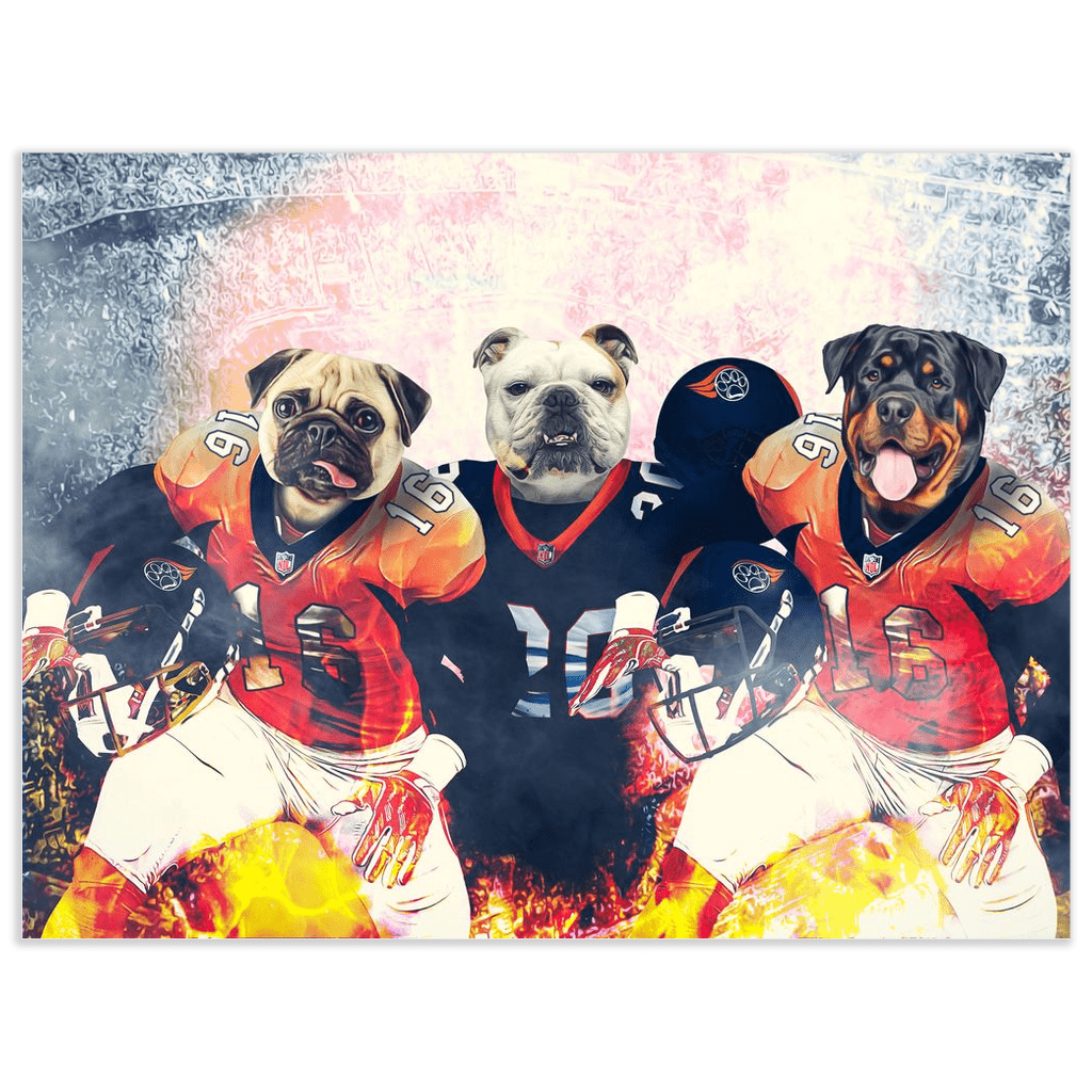 &#39;Denver Doggos&#39; Personalized 3 Pet Poster