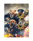 'New Orleans Doggos' Personalized 4 Pet Standing Canvas